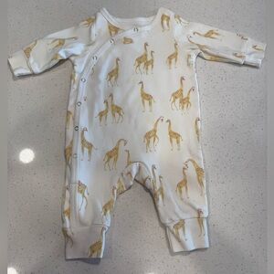 Pehr Kimono Romper in giraffe print